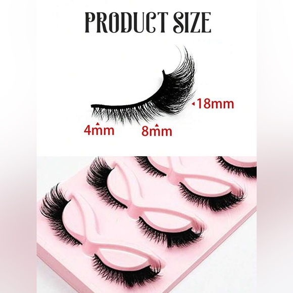 🖤👁️ 5 Pairs Faux Mink Cat Eye Effect Lashes 👁️🖤 Brand New in Packet - Picture 2 of 11